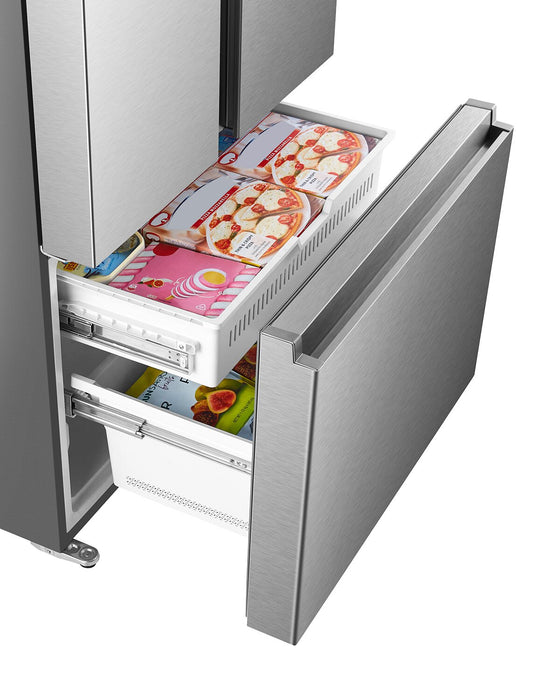 Réfrigérateur Hisense de 22,5 pi³ et de 36 po à portes françaises - acier inoxydable - RF225A3CSE