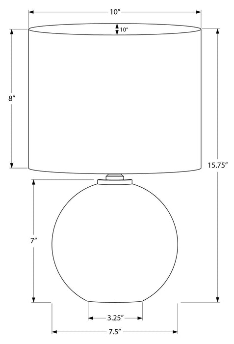 Lampe de table de 16 po en céramique crème avec abat-jour cylindrique
