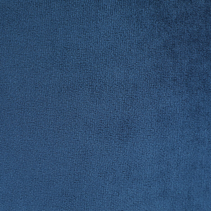 Pouf de rangement Phebe de 16,5 po avec base à bordures argentée - bleu marine