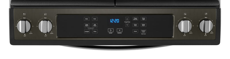 Cuisinière à gaz Whirlpool de 5 pi³ avec autonettoyage - acier inoxydable noir - WEG515S0LV