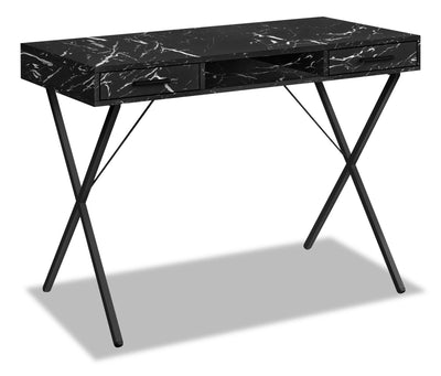Rowan Desk - Black Marble-Look 