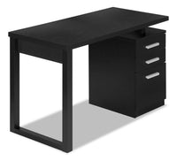Bureau réversible Ronan de 47,25 po à 3 tiroirs - noir