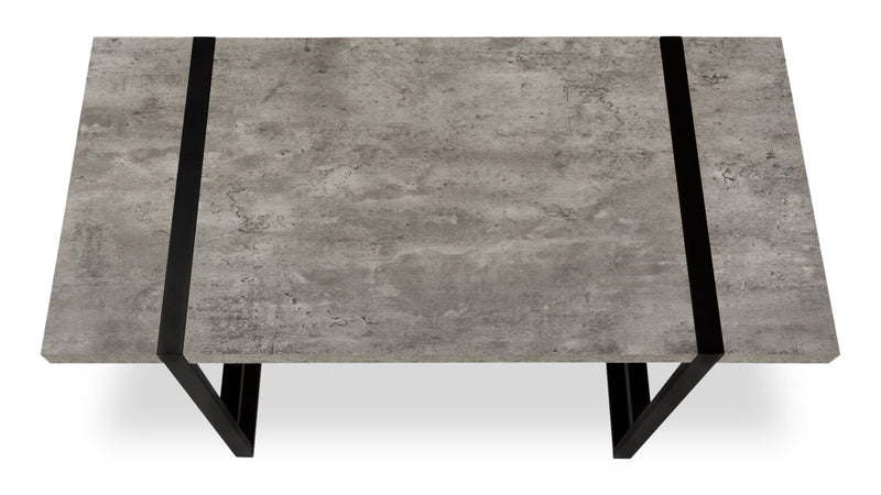 Bureau Avery de 49 po - apparence béton gris
