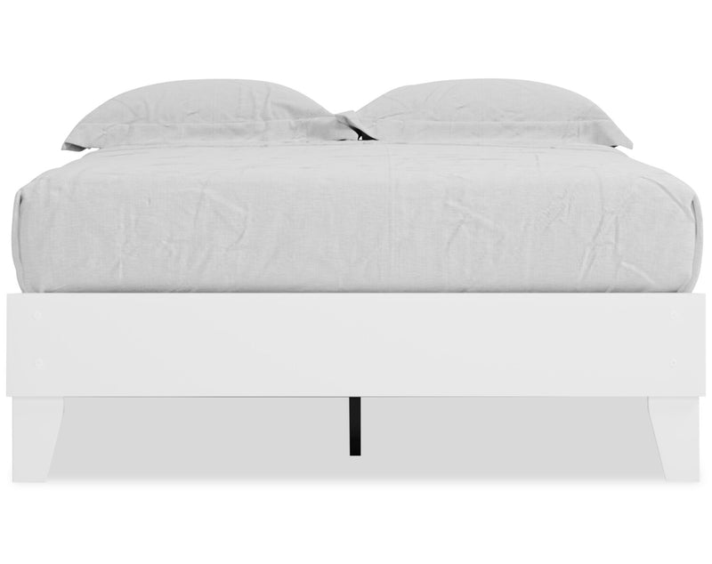 Lit plateforme Wolf, blanc - format lit double