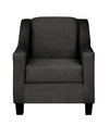 Fauteuil Alda en chenille - anthracite