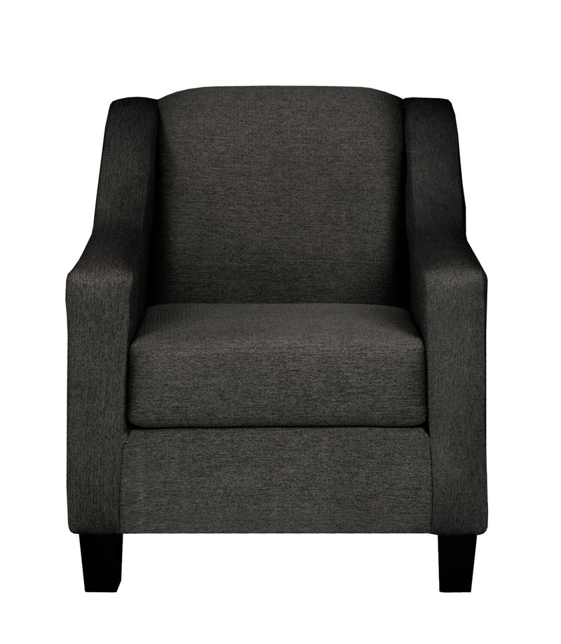 Alda Chenille Chair - Charcoal - Contemporary style Chair in Charcoal Solid Woods