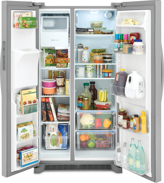 Réfrigérateur Frigidaire de 25,6 pi³ et de 36 po de profondeur standard à compartiments juxtaposés - acier inoxydable - FRSS2623AS