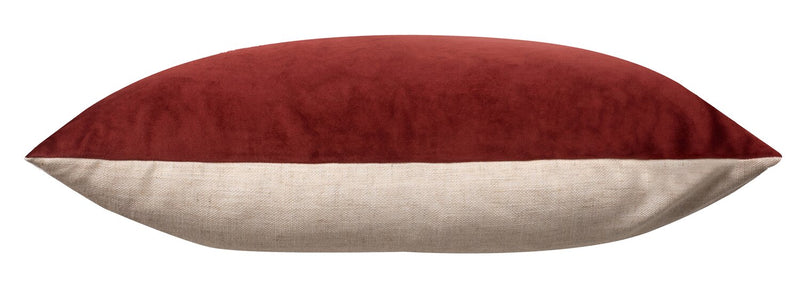 Coussin décoratif d’apparence velours - rouge