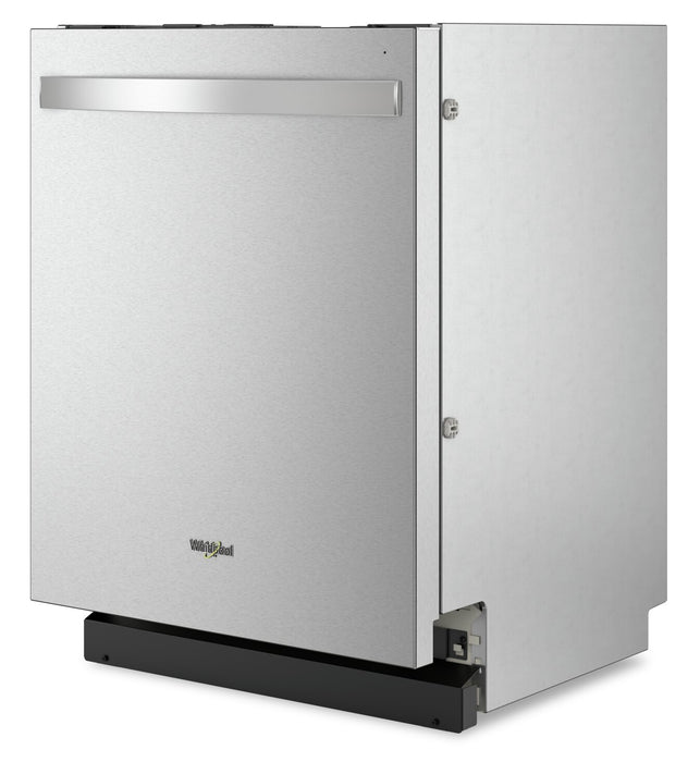 Lave-vaisselle encastré Whirlpool de 24 po et de 44 dBA avec commandes sur le dessus - acier inoxydable résistant aux traces de doigts - WDT550SAPZ