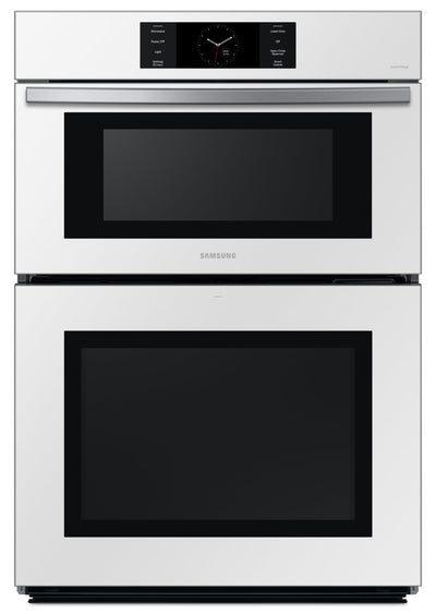 Samsung 30" 7 Cu. Ft. Electric Micowave Combination Wall Oven - White - … | Four à micro-ondes combiné avec four mural électrique Samsung de 7 pi³ et de 30 po…