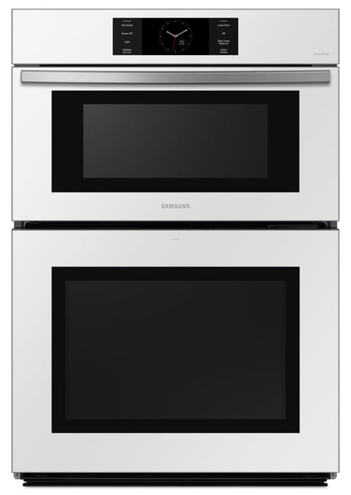Four à micro-ondes combiné avec four mural électrique Samsung de 7 pi³ et de 30 po - blanc - NQ70CB700D12AA