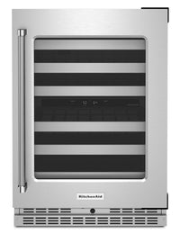  Réfrigérateur à vin KitchenAid de 20 pi³ et de 24 po sous le comptoir - acier inoxydable - KUWR314KS…