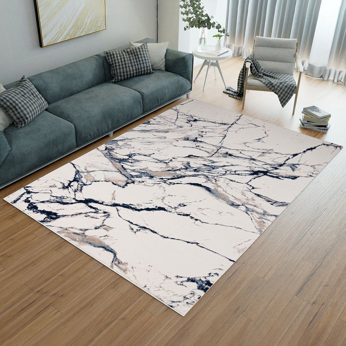 Carpette Rowann bleue - 7 pi 6 po x 10 pi 6 po