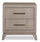 Table de nuit River de 23 po (L) x 24 po (H) à 2 tiroirs - gris brossé