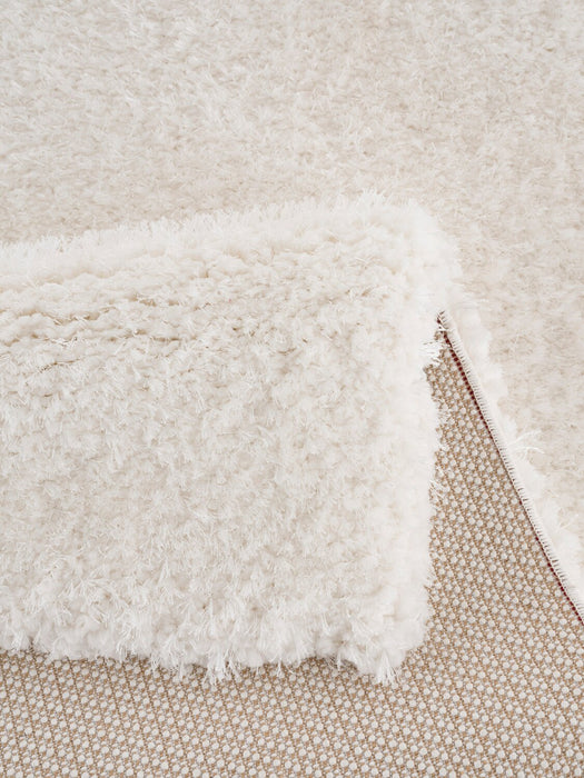 Carpette à poil long Lawson blanche - 5 pi x 7 pi