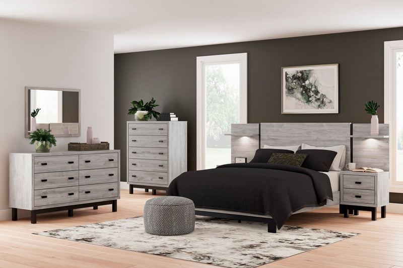 Commode verticale Zen de 44,7 po (L) x 52,5 po (H) à 5 tiroirs pour la chambre à coucher - grise