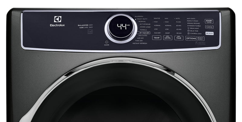 Sécheuse à gaz Electrolux de 8 pi³ avec vapeur - titane - superposable - ELFG7637AT