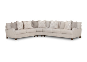 Ainsley 3-Piece Linen-Look Fabric Reversible Sectional - Linen | Sofa sectionnel réversible Ainsley 3 pièces en tissu d'apparence lin - Lin | AINSTPS3