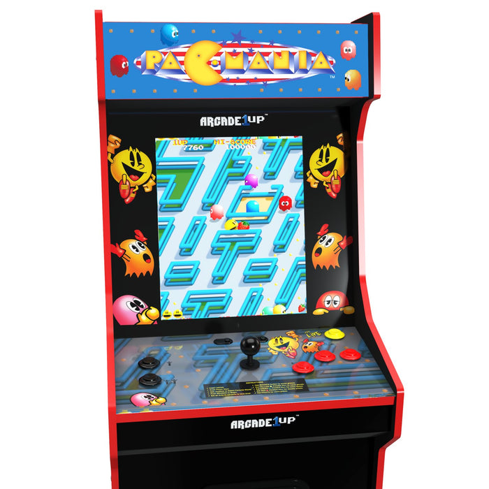 Borne d'arcade édition Bandai Namco Legacy PAC-MANIAMC de Arcade1Up avec plateforme