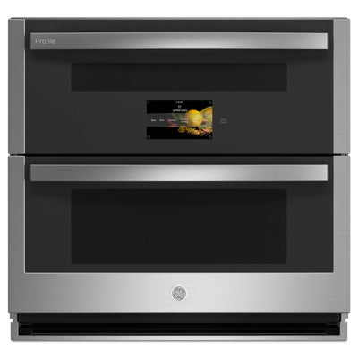GE Profile 5 Cu. Ft. Twin Flex Built-In Double Wall Oven - PTS9200SNSS 
