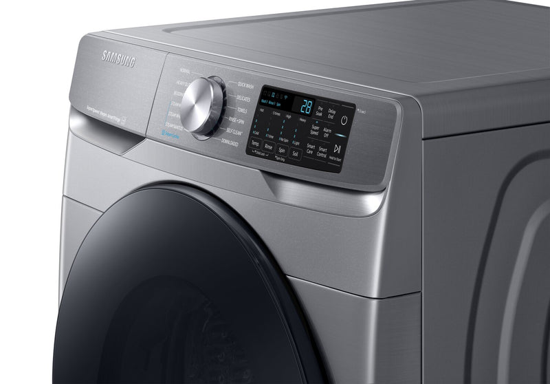 Laveuse à la vapeur Samsung à chargement frontal de 5,2 pi³ - grise - superposable - WF45B6300AP/US