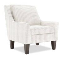  Fauteuil d’appoint club Sofa Lab de 29 po fabriqué au Canada en tissu avec pattes en bois - blanc Dolphin White 