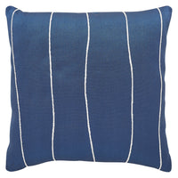  Coussin décoratif rayé pour l’intérieur et l’extérieur - bleu marine 