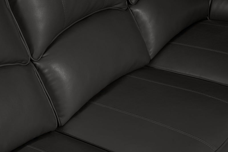 Sofa inclinable Chandler de 82 po en tissu d’apparence cuir - gris