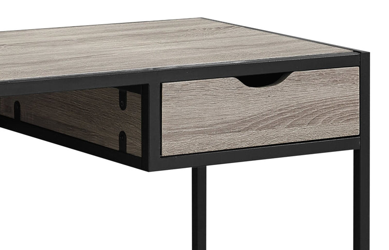 Bureau Everly de 42,25 po avec tiroir - taupe