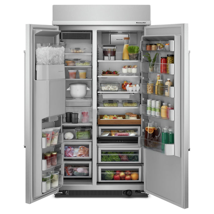 Réfrigérateur KitchenAid de 25 pi³ et de 42 po à compartiments juxtaposés - acier inoxydable - KBSD702MSS