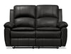 Causeuse inclinable Chandler de 60 po en tissu d’apparence cuir - gris