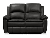  Causeuse inclinable Chandler de 60 po en tissu d’apparence cuir - gris