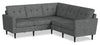Sofa sectionnel modulaire BLOK de Scott Living 5 pièces en tissu avec accoudoirs à l’anglaise et coussins réversibles - gris acier