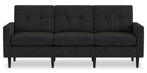 Sofa modulaire BLOK de Scott Living de 88,97 po en tissu avec accoudoirs à l’anglaise et coussins réversibles - gris anthracite