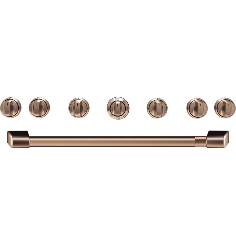 Café Handle and Knob Set for 36" Range in Brushed Copper - CXPR6HKPMCU 