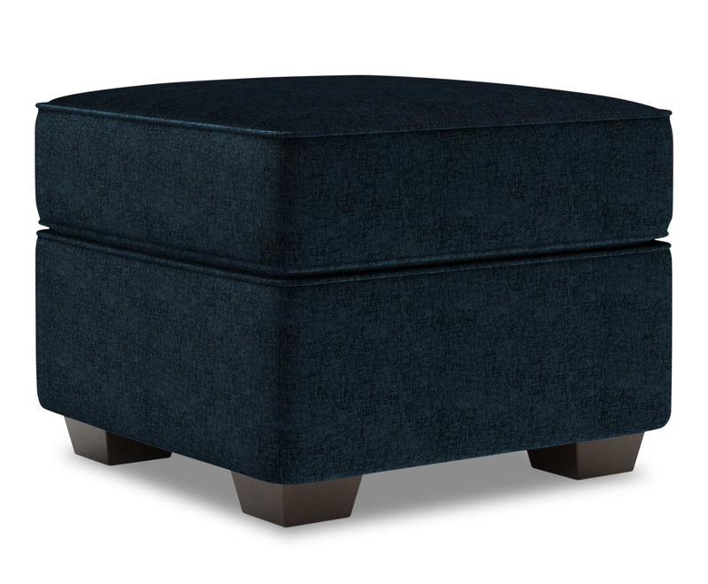 Pouf personnalisable Roll de Sofa Lab de 24 po fabriqué au Canada en tissu de chenille - bleu Luxury Indigo