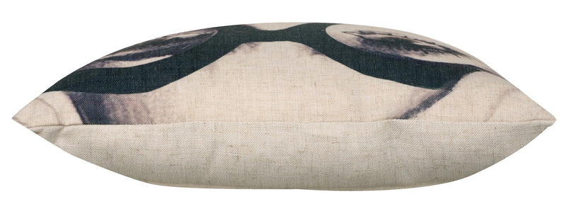 Coussin décoratif avec portrait - beige