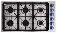  Surface de cuisson à gaz professionnelle Thor Kitchen de 36 po à 6 brûleurs - TGC3601 