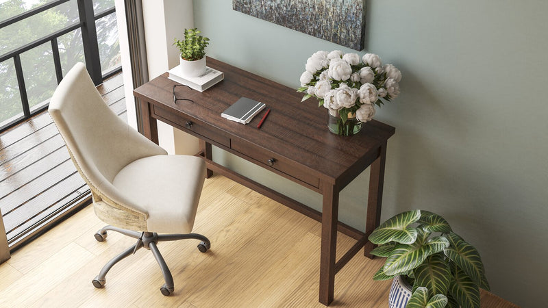 Bureau Camiburg de 47,25 po àc 2 tiroirs - brun