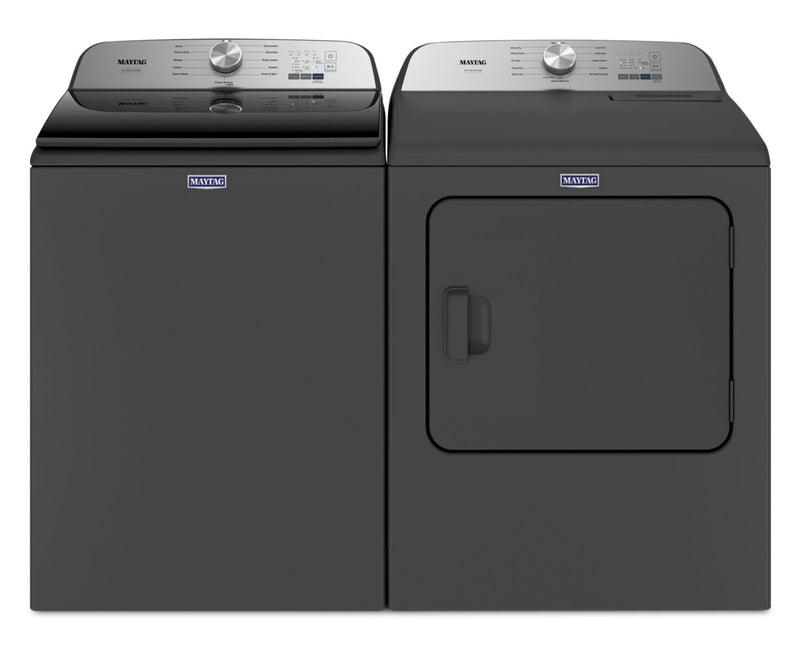 Laveuse Pet Pro à chargement par le haut 5,4 pi³ et sécheuse à gaz 7 pi³ de Maytag – noir volcan