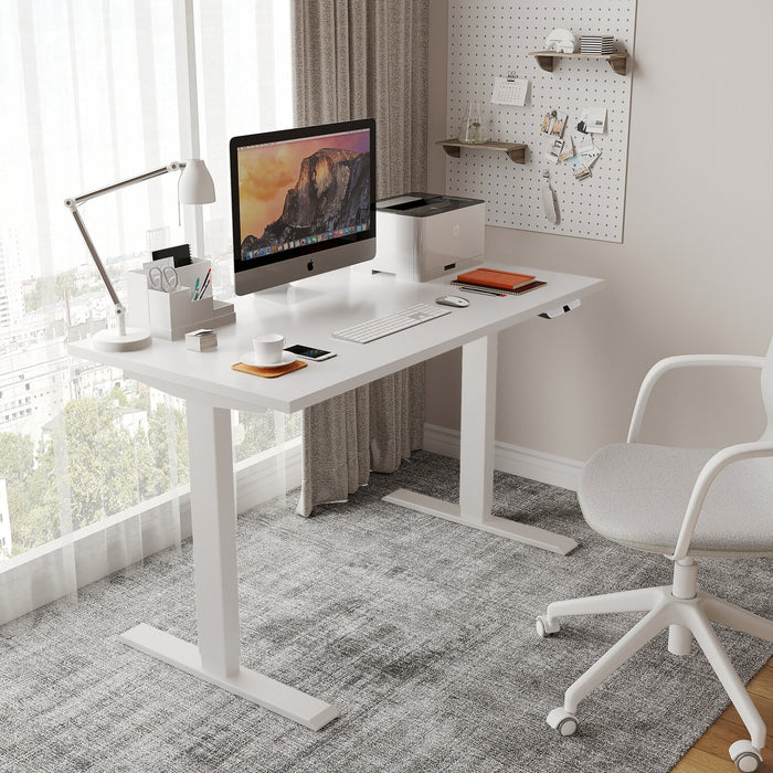 Bureau relevable Carson de 47,2 po à deux moteurs - blanc mat