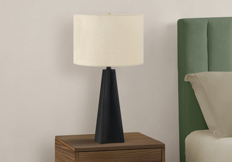 Lampe de table de 27 po en résine noire 