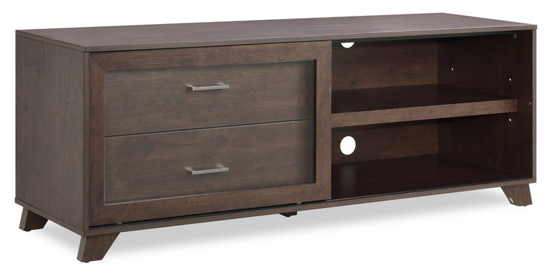 Meuble pour téléviseur moderne Jacob de 60 po avec rangement et système de gestion des câbles pour téléviseurs jusqu’à 65 po - espresso