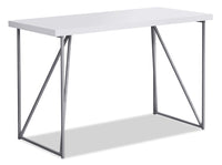 Bureau d’ordinateur Caleb de 47,25 po - blanc