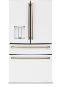  Réfrigérateur Café de 22,3 pi³ de profondeur comptoir à 4 portes françaises - CXE22DP4PW2  