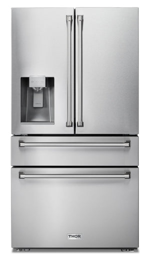 Réfrigérateur Thor Kitchen de 22 pi³ à portes françaises de profondeur comptoir - TRF3601FD