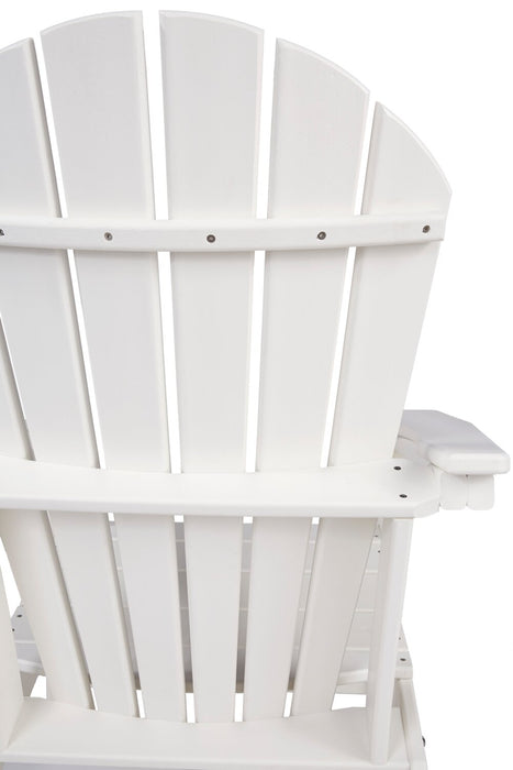 Chaise Adirondack Bask pour la terrasse à l’extérieur - plastique à haute densité, résistante aux rayons UV et aux intempéries - blanche
