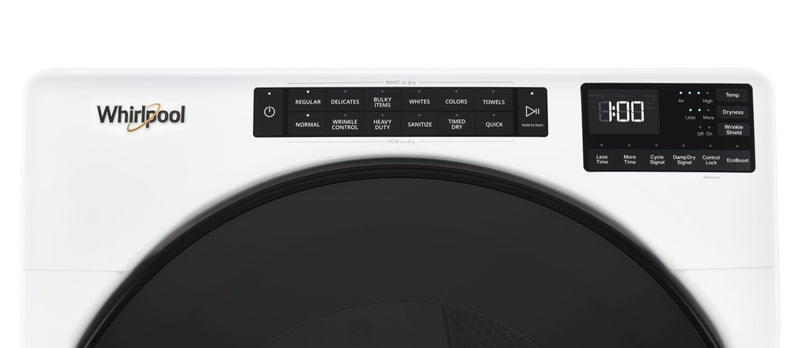 Sécheuse électrique Whirlpool de 7,4 pi³ - blanche - superposable - YWED5605MW
