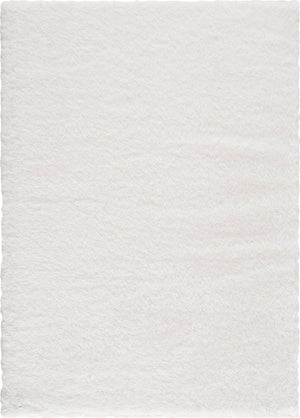 Carpette à poil long Harlow blanche - 5 pi x 7 pi
