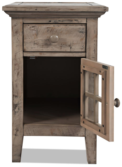 Table de fauteuil Rocco de 16 po avec USB - bois naturel
